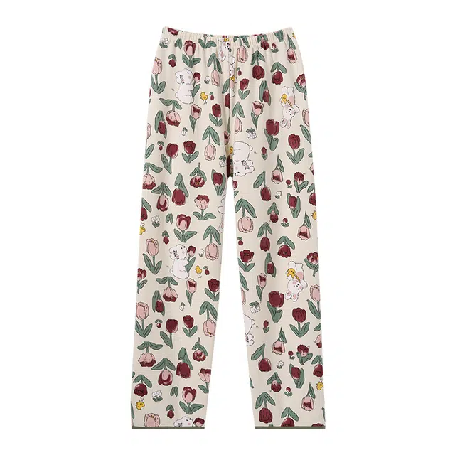 欧诗帛 可爱休闲舒适亲肤可外穿睡裤 女款 图色