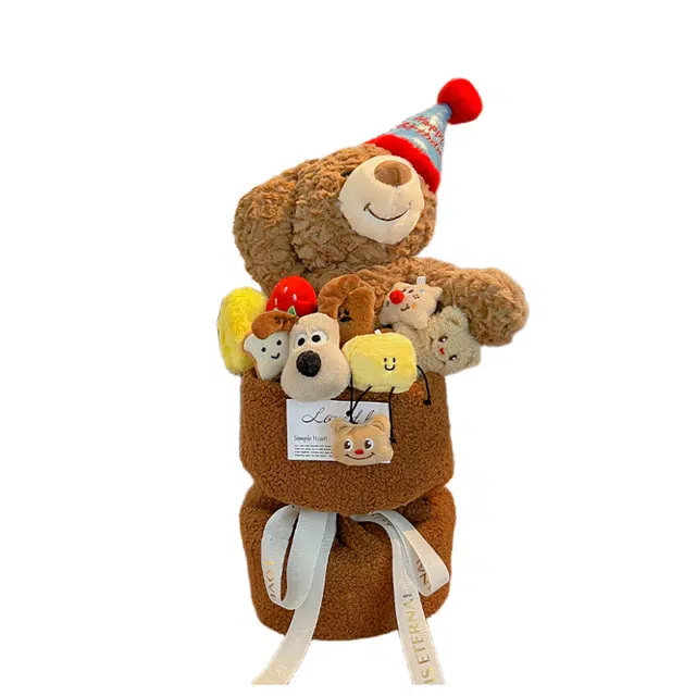 雄俊 超萌元气超可爱小熊花束 创意卡通 玩偶周边