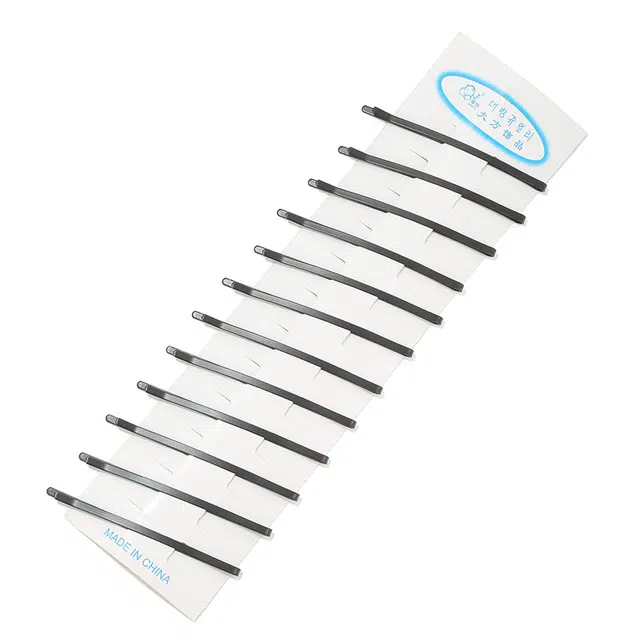 如花梦 经典碎无痕不伤发盘发固定侧边夹高级感黑色后脑勺一字夹 金属 发夹 女款