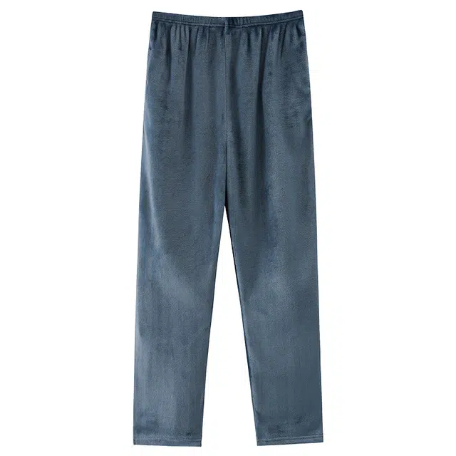 草本初色 休闲简约可外穿家居长裤纯色睡裤 男款 图片色