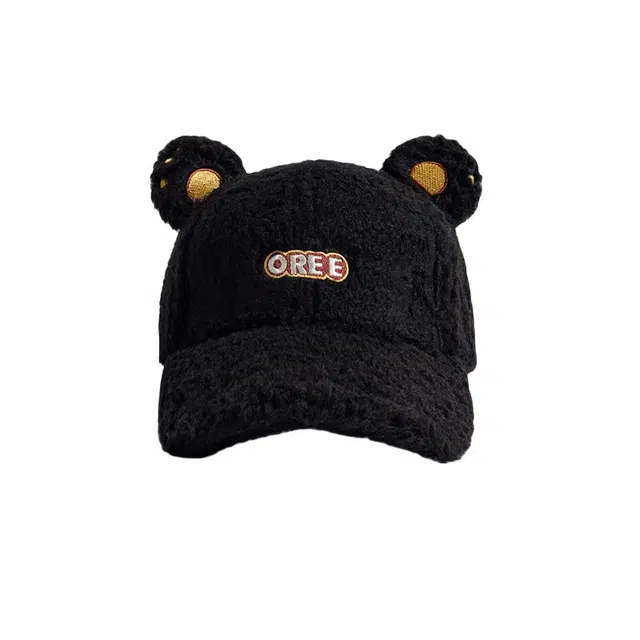 木林森 可爱保暖加厚毛绒 羊羔绒 鸭舌帽 男女同款情侣款