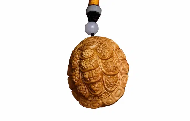 檀欣 国风新中式 富甲天下 原木雕刻小乌龟随身文玩转运手 招财平安 国潮小众设计把玩盘玩工艺礼品 崖柏 木作把件 男女同款情侣款