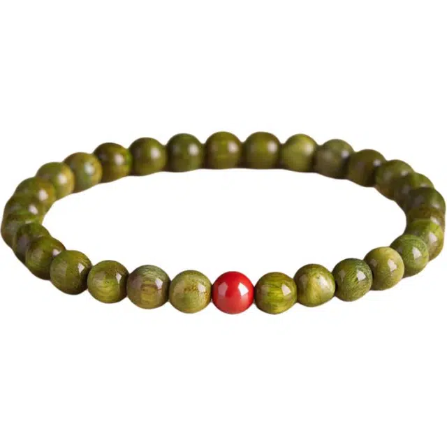 千玺世家 新中式转运老料佛珠念珠 绿檀 木作手串 男女同款情侣款