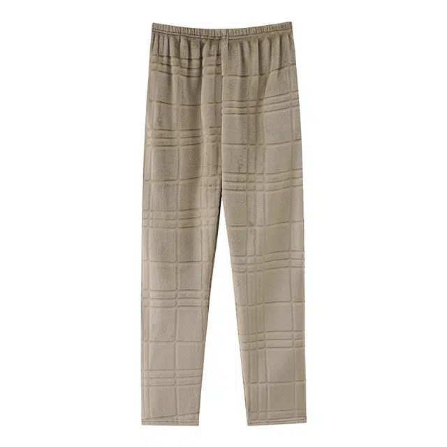 草本初色 休闲简约纯色可外穿家居长裤睡裤 男款 图片色