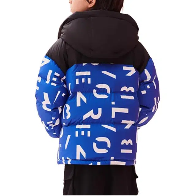 儿童款 坦博尔 撞色拼接保暖可脱卸帽羽绒服