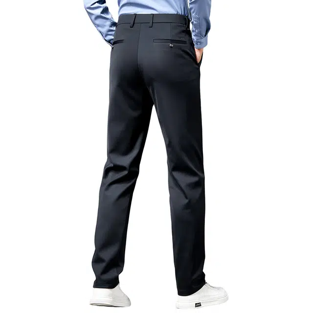 富铤 美式复古基础款纯色弹力挺括商务通勤职业百搭休闲西装裤 男款