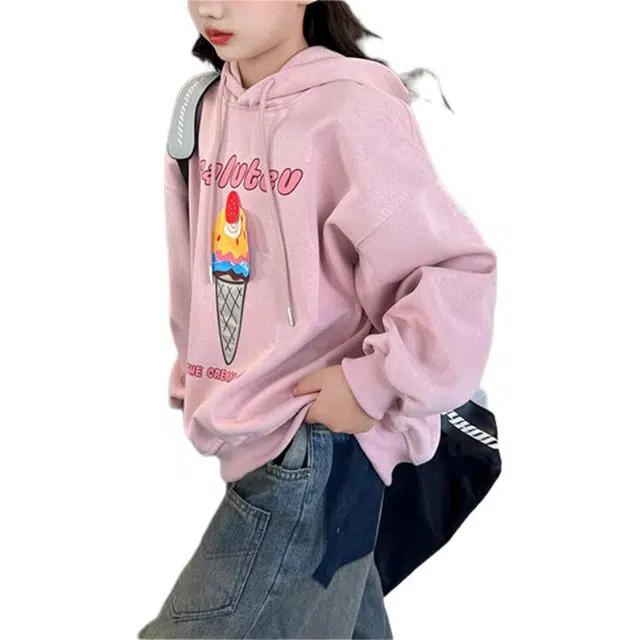 浪莎 美式复古时尚百搭连帽舒适柔软卫衣 青少年