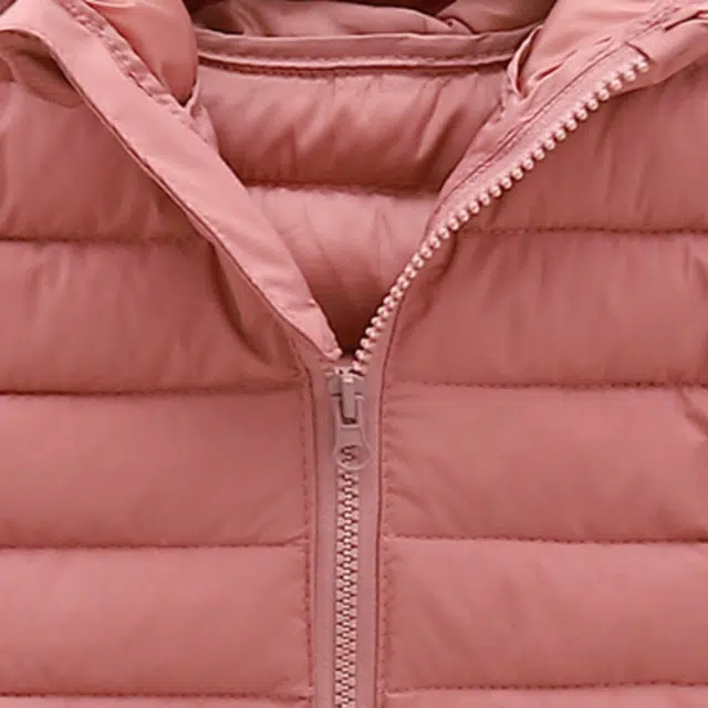 十月妈咪 童装 纯色连帽棉服 儿童款