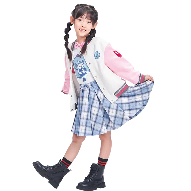 伊佳林 初音未来星光乐园系列 童装 星光乐园棒球服 女童 白色