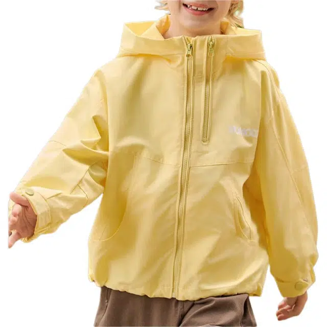 玛米玛卡 连帽柔软舒适夹克外套 柠檬黄中小童