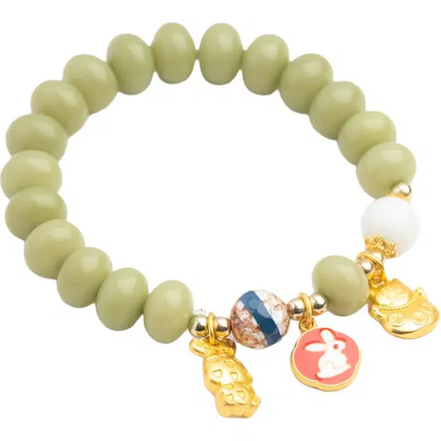 仙源 招财兔兔  算盘珠 转运新中式文玩念珠 礼盒 菩提根 手串  男女同款情侣款