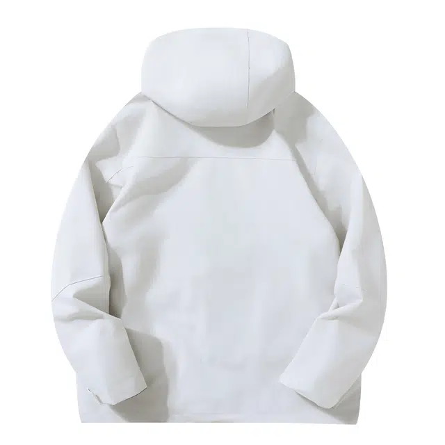 雅鹿  休闲宽松纯色连帽 冲锋衣 男女同款