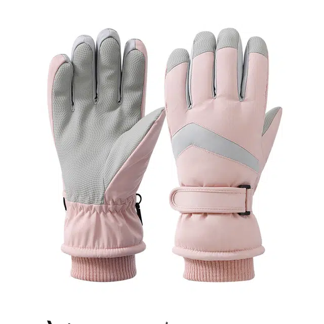 南极人 专业滑雪可触屏防泼水单双板成人登山骑行防寒保暖防风 加厚 运动手套 女款
