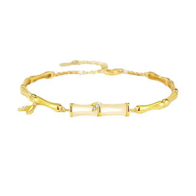 万娜 有你竹够 新中式小众轻奢设计感节节高升 学业上岸 玉髓 手链 女款