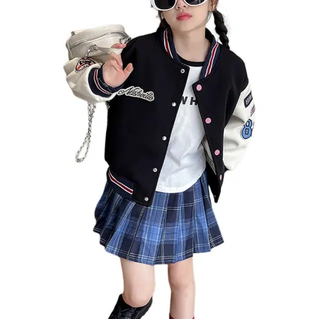 浪莎 时尚百搭舒适柔软棒球服 黑色青少年
