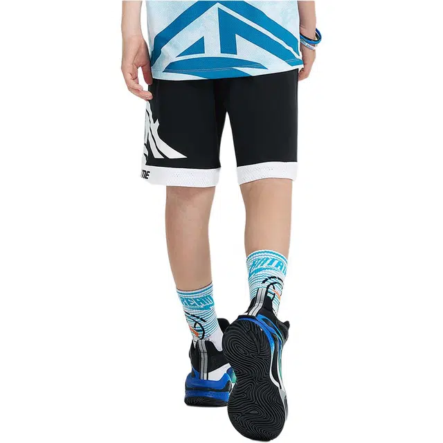 安踏儿童 透气舒适亲肤短裤 青少年 梦幻黑