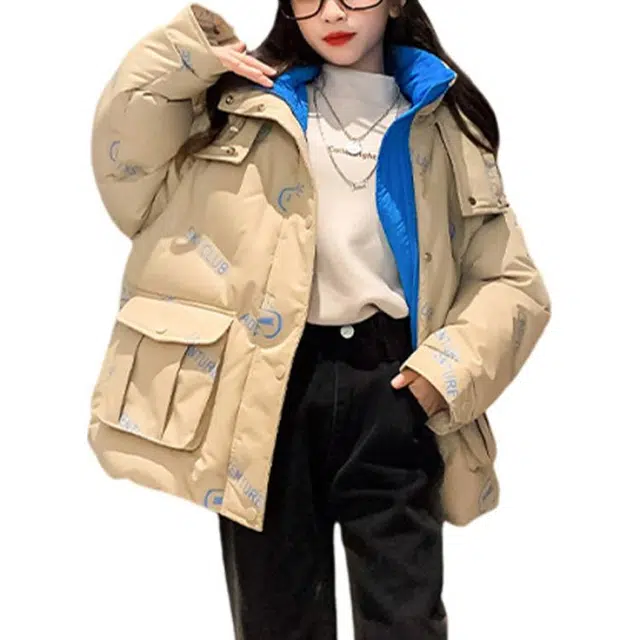 浪莎 时尚舒适字母保暖羽绒服 青少年