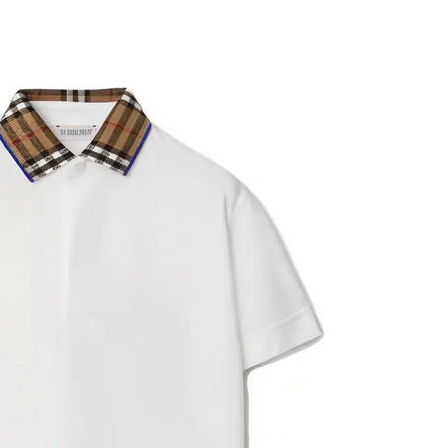 Burberry Check Collar Cotton Polo Shirt PoloT