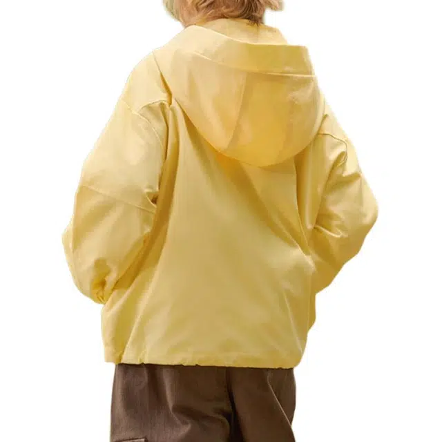 玛米玛卡 连帽柔软舒适夹克外套 柠檬黄中小童