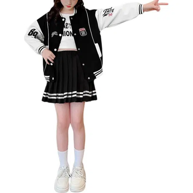 浪莎 时尚数字百搭舒适柔软棒球服青少年