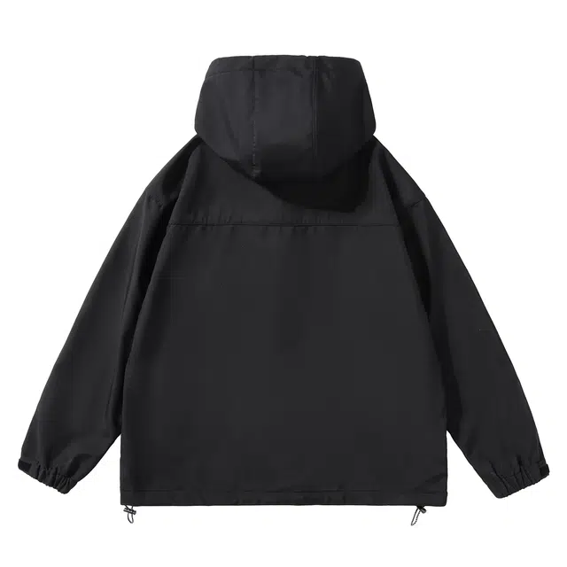 雅鹿  软壳户外宽松连帽  防水防风耐磨冲锋衣 男女同款