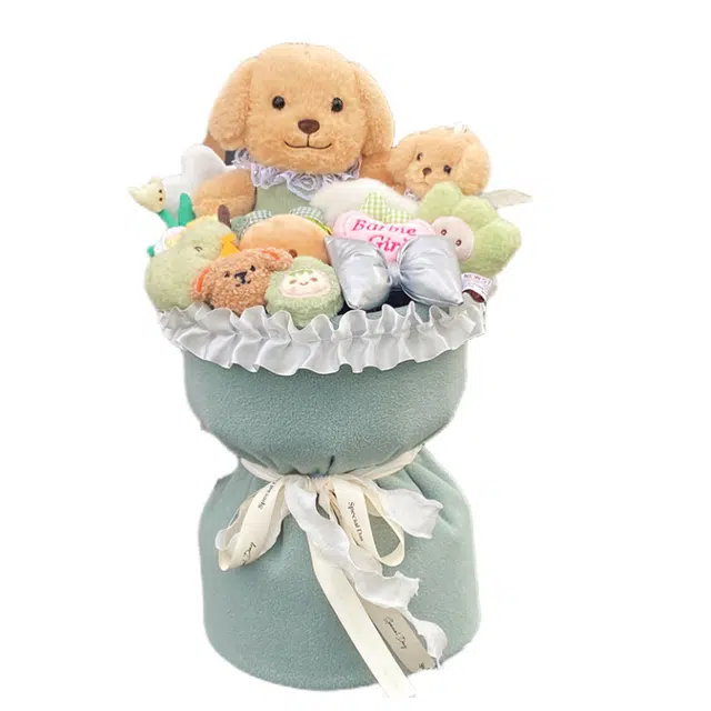 雄俊 毛绒小狗花束 创意 玩偶周边