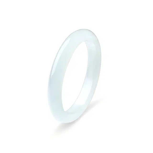 匠锁心玉 天空蓝 新中式 国潮古风典雅 轻奢高级小众手饰 国风雅韵 玉髓 手镯 女款