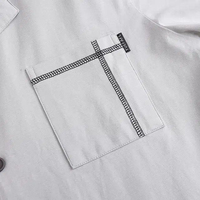 俏薇妮 简约凉感棉高级感休闲开衫家居服翻领宽松舒适透气可外穿睡衣套装 男款 浅灰色