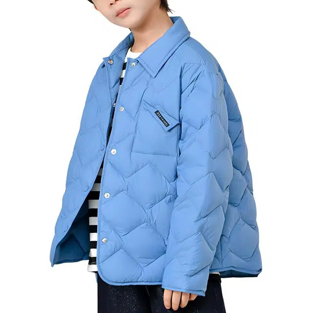 雅鹿 保暖单排扣轻薄羽绒服中小童