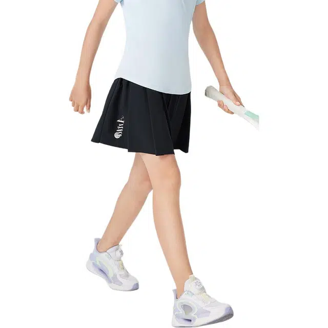 安踏儿童 舒适透气柔软半身裙 儿童款 梦幻黑