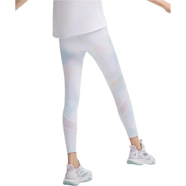 安踏儿童 艺术体操系列 晕染冰丝凉感修身打底裤 儿童款 白桃粉