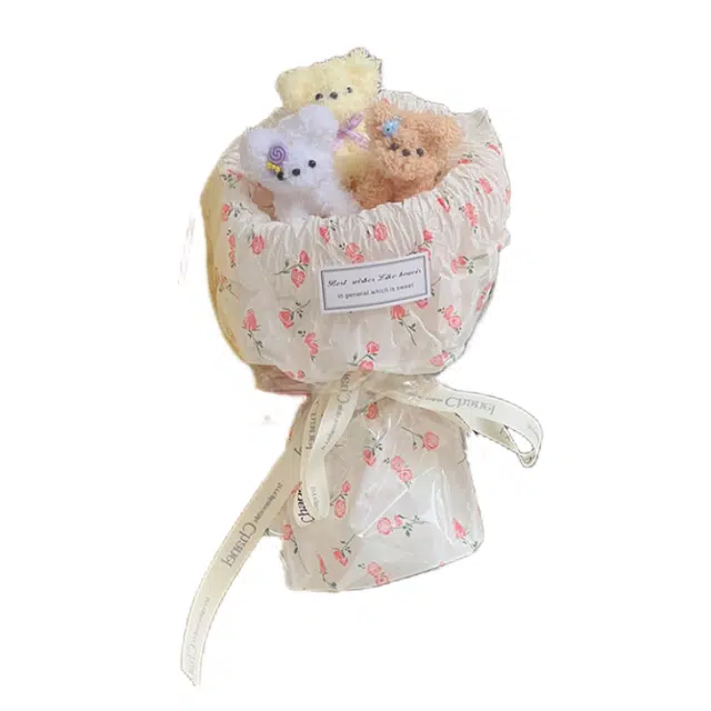 雄俊 扭扭棒小狗花束 创意萌趣 玩偶周边