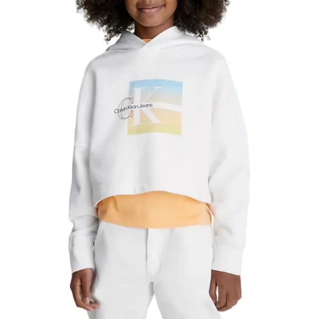 CALVIN KLEIN Boxy Logo Graphic Hoodie