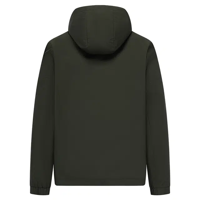 与狼共舞 连帽防风抗皱易打理户外休闲保暖夹克外套 男款