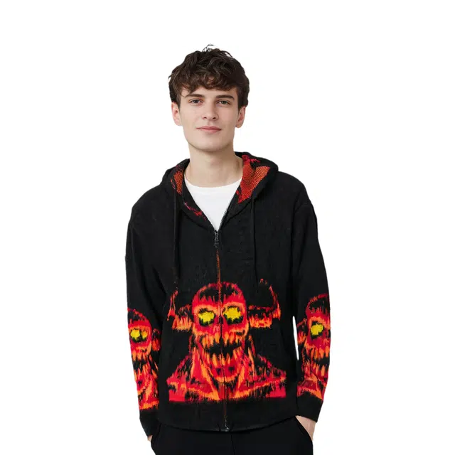 Supreme x toy machine SS24 Week4 ZIP UP HOODED SWEATER