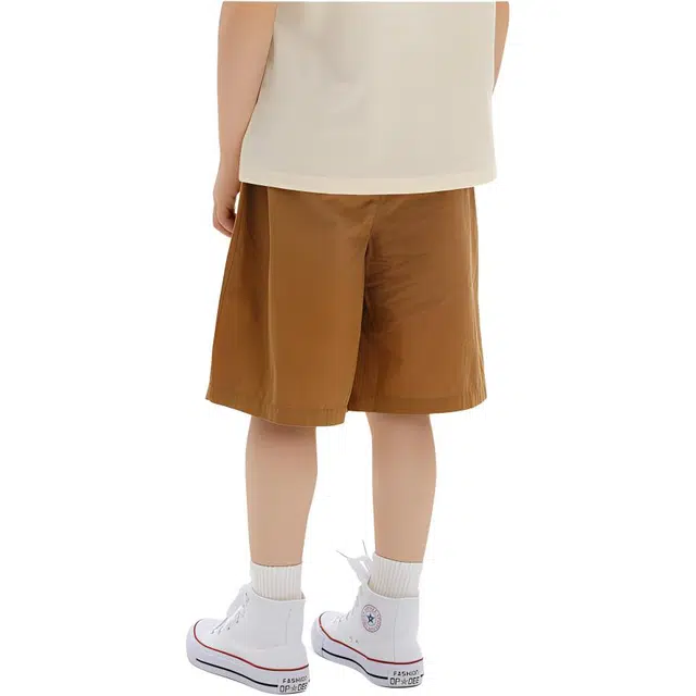 玛米玛卡 休闲简约百搭时尚短裤 中童 咖色