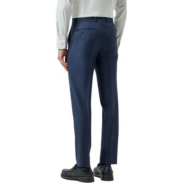 迪柯尼 意式纯色简约舒适西装裤 男款 深宝蓝