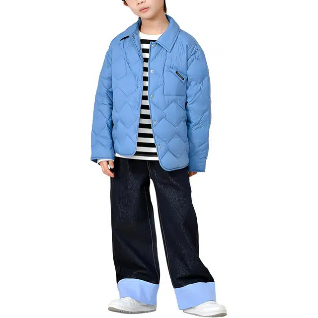 雅鹿 保暖单排扣轻薄羽绒服中小童