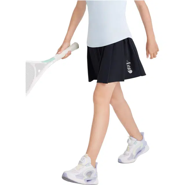 安踏儿童 舒适透气柔软半身裙 儿童款 梦幻黑