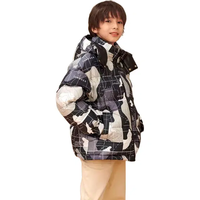 儿童款 坦博尔 连帽加厚保暖休闲羽绒服