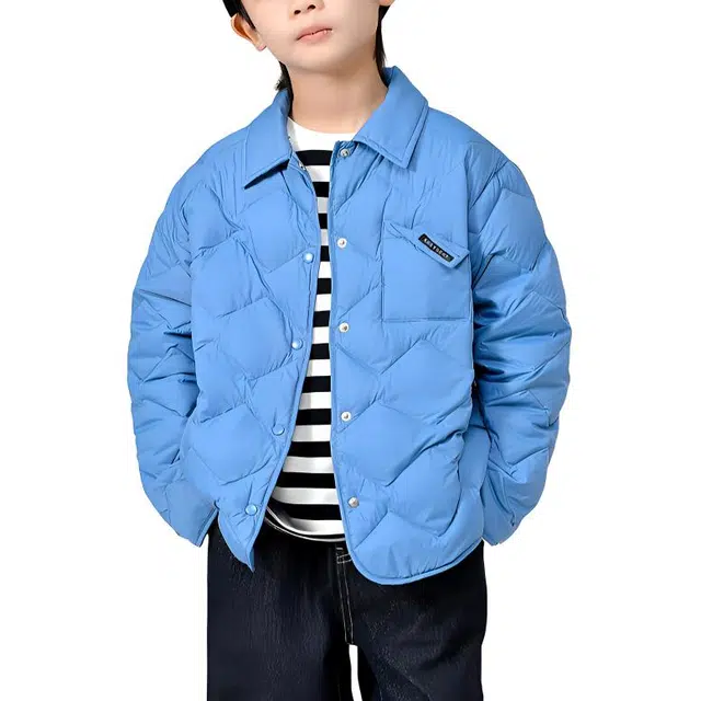 雅鹿 保暖单排扣轻薄羽绒服中小童