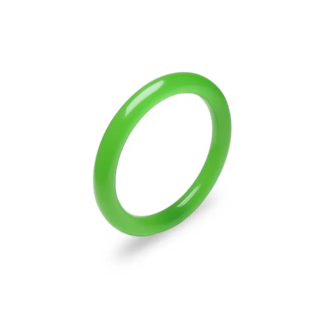 梨云暮雪 绿圆条镯 新中式 国风国潮 贵气十足 气质温柔 古风汉服旗袍 高端平替 琉璃 手镯 女款