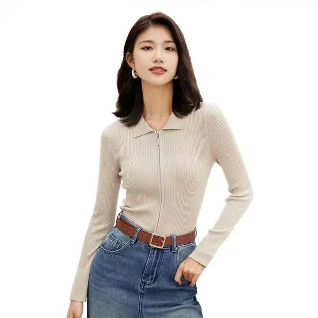 恒源祥 纯色长袖针织衫 女款