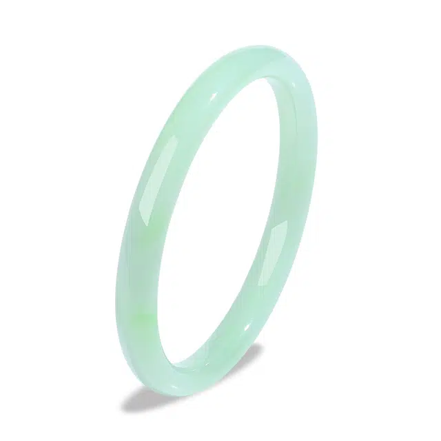 银千惠 新中式国潮素圈青山绿水温婉气质美人条 小众古风汉服优雅复古清冷感叠戴镯 百搭细腻显白闺蜜礼品礼物礼盒装 琉璃 手镯 女款