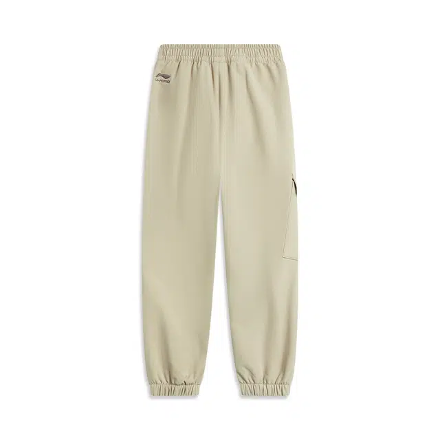 李宁儿童 运动生活系列 童装系列 保暖宽松舒适长裤 中卡其 青少年