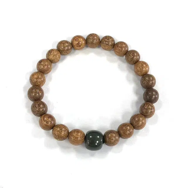 京华录 国风单圈盘玩串珠 学业有成 古风禅意绕指柔念珠 新中式栖霞寺素雅文玩佛珠 考试上岸 木作 手串 男女同款情侣款 金丝檀木