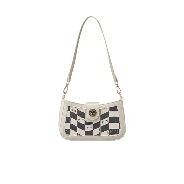 森马 经典通勤百搭高级质感 合成革 单肩包 小号 女款 多色