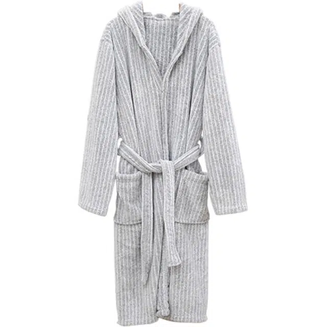 雅鹿 简约条纹时尚家居服睡袍/浴袍 女款