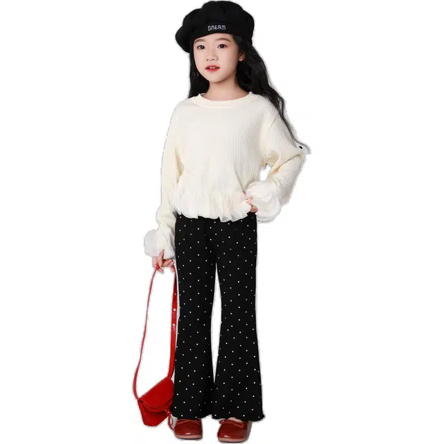 憨憨象 简约舒适百搭松紧腰透气长裤 黑色 青少年