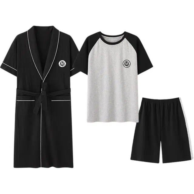 北极绒 舒适透气柔软吸汗睡衣套装 男款